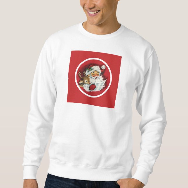 Sudadera Papá Noel con reno (Anverso)
