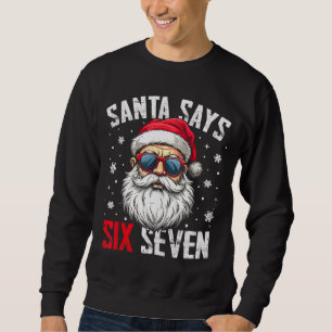 Sudadera Papá Noel Divertido Dice Seis Siete Navidad 67 Mem