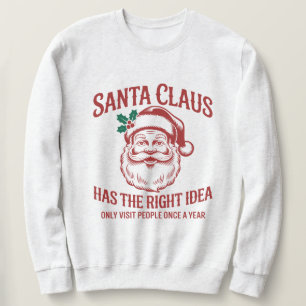 Sudadera Papá Noel divertido "Una vez al año"