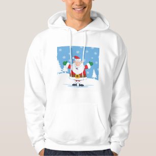 Sudadera Papá Noel en una escena invernal nevada