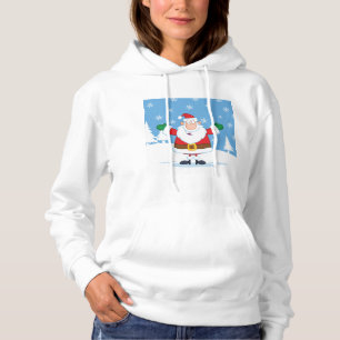 Sudadera Papá Noel en una escena invernal nevada