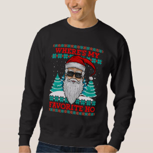 Sudadera Papá Noel Malvado Donde Está Mi Favorito Ho Gracio