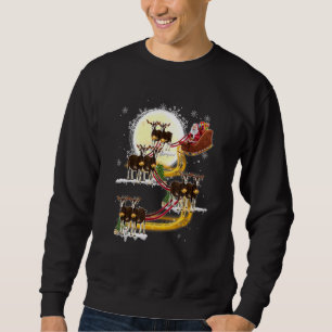 Sudadera Papá Noel montando cabra Navidad Cabra Navidad
