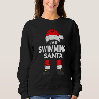 Sudadera Papá Noel nadando Parejas Familiares Grupo Navidad