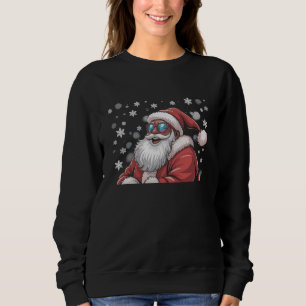 Sudadera Papá Noel negro africano americano Navidad Xmas 