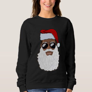 Sudadera Papá Noel Noel negro Noel Santa Afro Americano