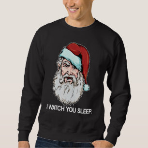 Sudadera Papá Noel te veo dormir Navidades graciosos oscuro