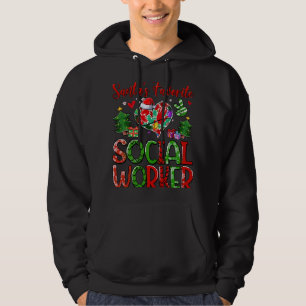 Sudadera Papá Noel, trabajador social favorito, Feliz Navid