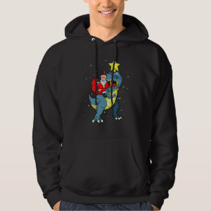Sudadera Papá Noel Viajando Navidades De Dinosaurios De T R