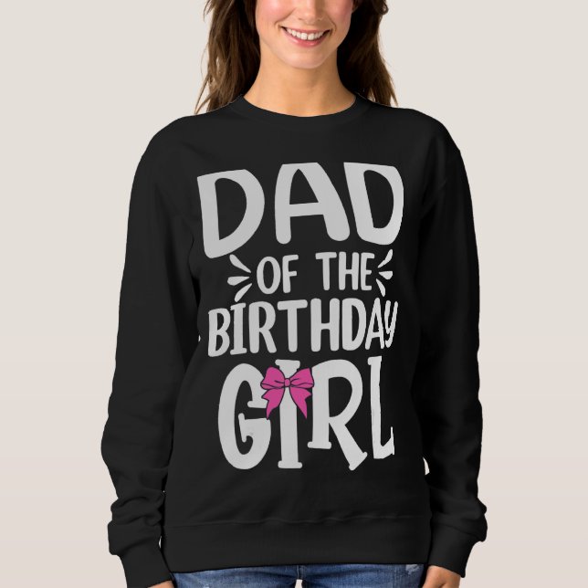 Sudadera Papá Oro De La Princesa Chica Del Cumpleaños Para  (Anverso)