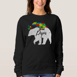 Sudadera Papa Oso Autismo Conciencia Cul Rompecabezas Pieza