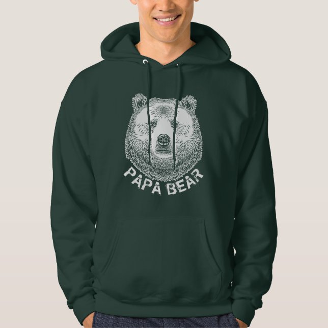 Sudadera Papa Oso, Ilustracion de mano dibujada (Anverso)