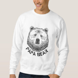 Sudadera Papa Oso, Ilustracion de mano dibujada