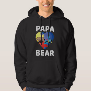 Sudadera Papa Oso Mundo Autismo Concienciación Papá Día Del