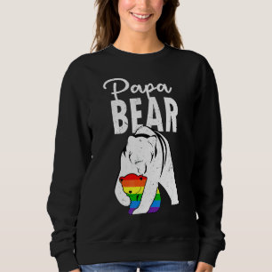 Sudadera Papa Oso Orgullo Gay Bandera Arcoiris Lgbt Papá Ca