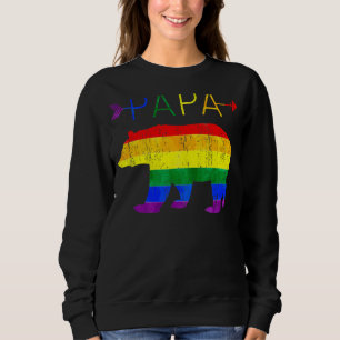 Sudadera Papa Oso Orgulloso Papá Noel Bandera Arcoiris Orgu