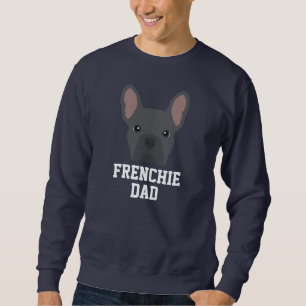 Sudadera Papa Perro Bulldog Francés Azul