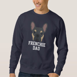 Sudadera Papa Perro Bulldog Francés Azul y Beige
