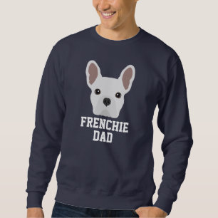 Sudadera Papa Perro Bulldog Francés Blanco