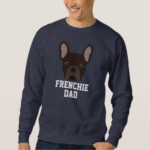 Sudadera Papa Perro Bulldog Francés Marrón
