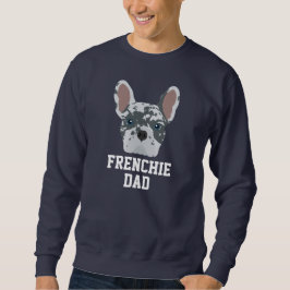 Sudadera Papa Perro Bulldog Francés Merle Azul