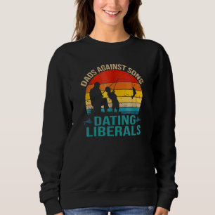 Sudadera Papá pescando contra que sus hijos salgan con libe