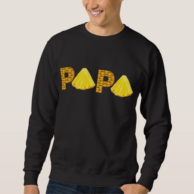 Sudadera Papa Pineapple Aloha Bebe Hawai Hawai Fathe (Anverso)