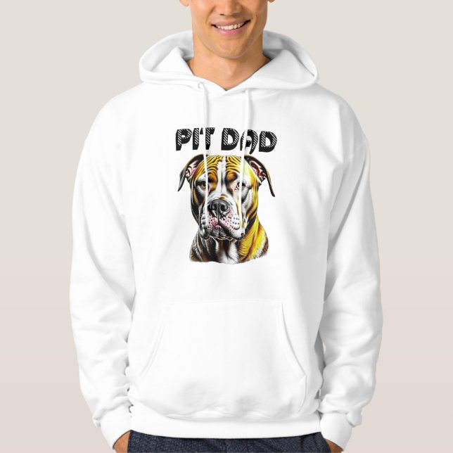 Sudadera Papá Pit Bull | Amantes de los Perros  (Anverso)