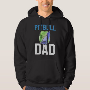 Sudadera Papá Pitbull de impresión trasera perro genial y d