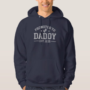 Sudadera Papá por Primera Vez 2026 Papá Ascendido a Papá de