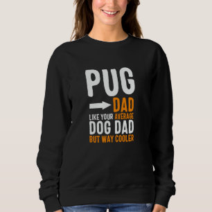 Sudadera Papá Pug Como Tu Papá Perro Promedio Pero Más Guay