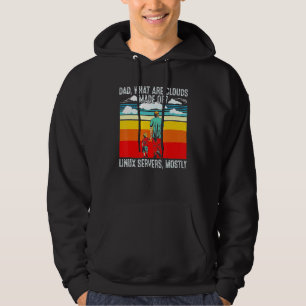 Sudadera Papá Qué Son Nubes Hechas Del Programador Linux Re