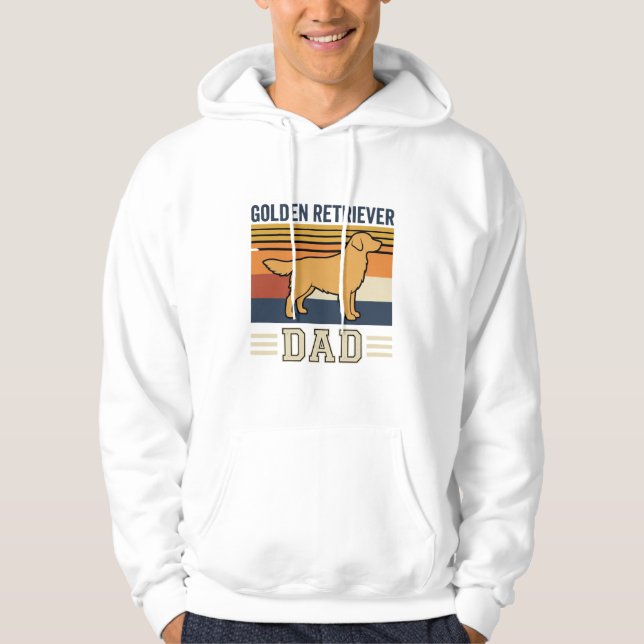 Sudadera Papá Retriever Dorado Perro Retro (Anverso)