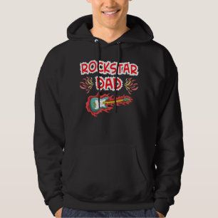 Sudadera Papá Rockstar Guitarra Eléctrica Fan del Rock Día 