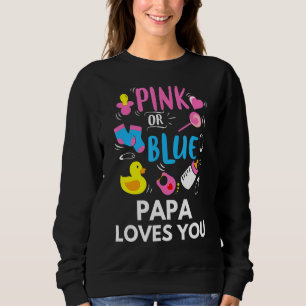 Sudadera Papá Rosa O Azul Te Ama Género Revelar Bebé