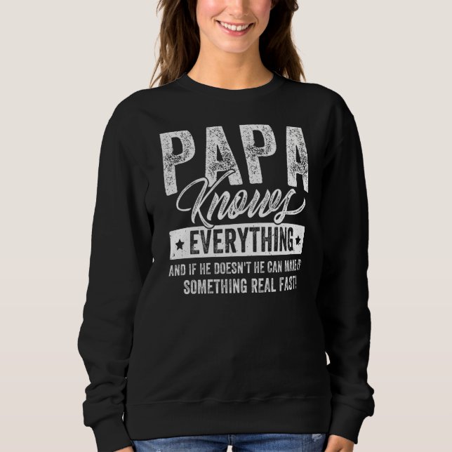 Sudadera Papá sabe todo el día del padre (Anverso)