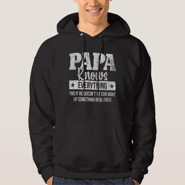 Sudadera Papá sabe todo el día del padre (Anverso)