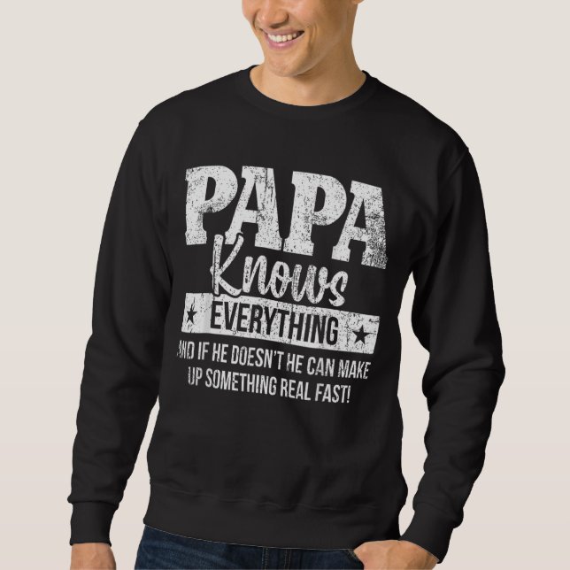 Sudadera Papá sabe todo el día del padre (Anverso)