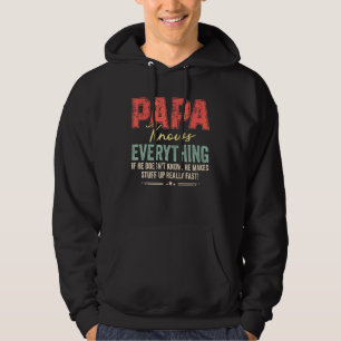 Sudadera Papá sabe todo lo viejo y orgulloso papá abuelo Fa
