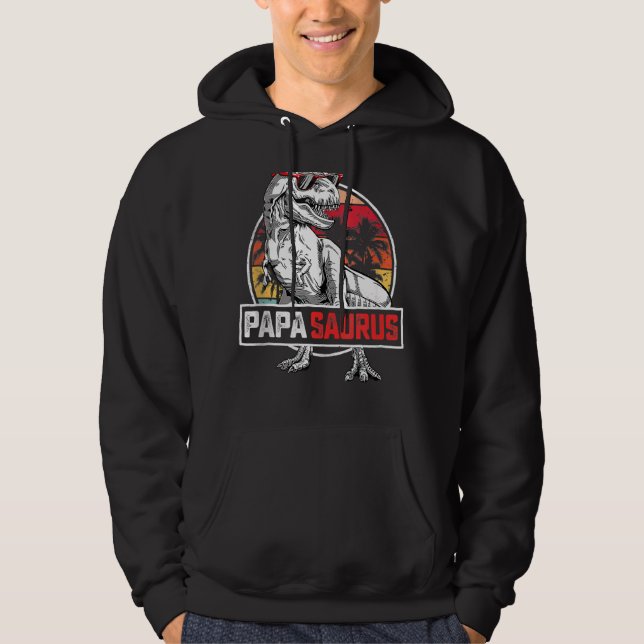 Sudadera Papa Saurus Men Papa Saurus Rex Birday Party Dad (Anverso)