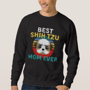 Sudadera Papa Shih Tzu Ropa Retro Hombres Mamá Vintage Adop