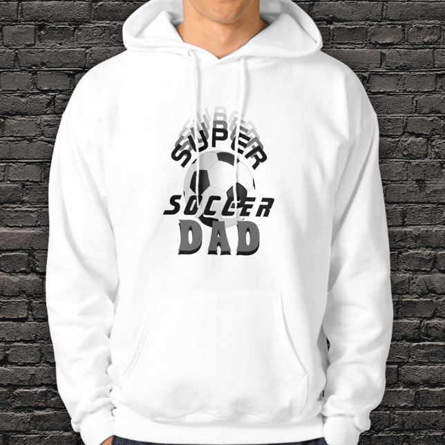Sudadera Papá superfutbolero padre deportivo blanco (Subido por el creador)