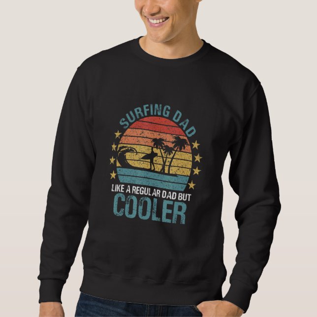 Sudadera Papá surfista surfeando (Anverso)