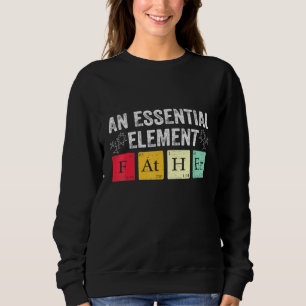 Sudadera Papá Un Elemento Esencial Tabla Periódica Vintage