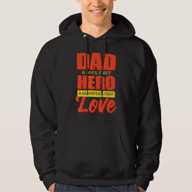 Sudadera Papá Un Hijo Primer Héroe Hijas Primero Amo Padres (Anverso)