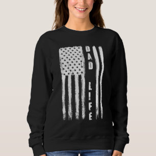 Sudadera Papá Vida Bandera Estadounidense Padre Patriótico