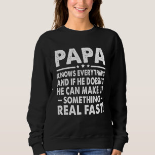 Sudadera Papá virgen conoce todo lo gracioso del día del pa