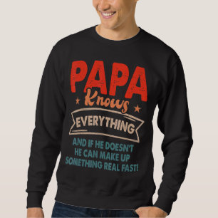 Sudadera Papá virgen sabe todo lo que la idea del día del p