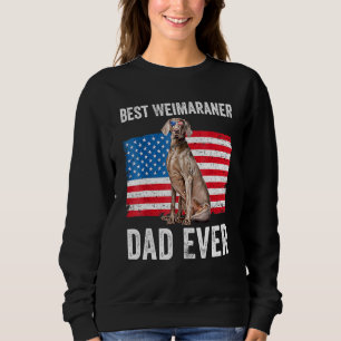 Sudadera Papá Weimaraner hombre Bandera americana Dueño de