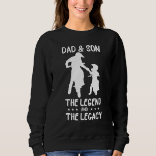 Sudadera Papá Y El Hijo La Leyenda Y La Legado Motocicleta 